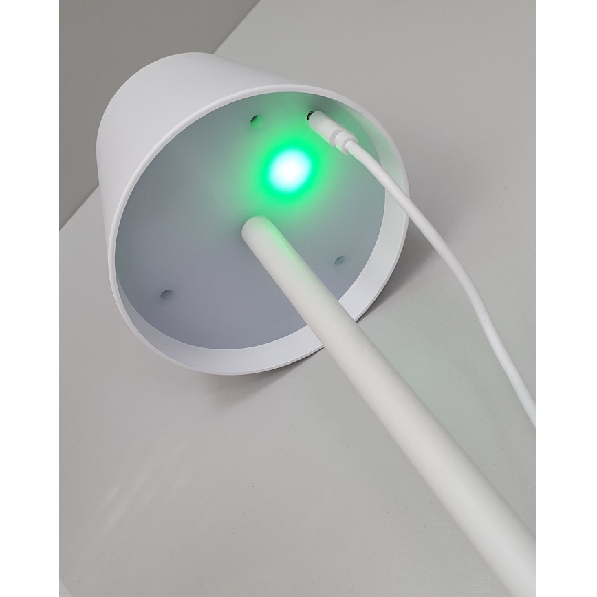 LED Димируема сензорна настолна лампа LED/5W/5V USB 1200 mAh бял