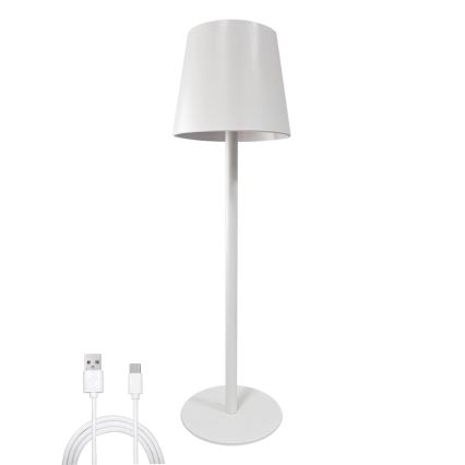 LED Димируема сензорна настолна лампа LED/5W/5V USB 1200 mAh бял
