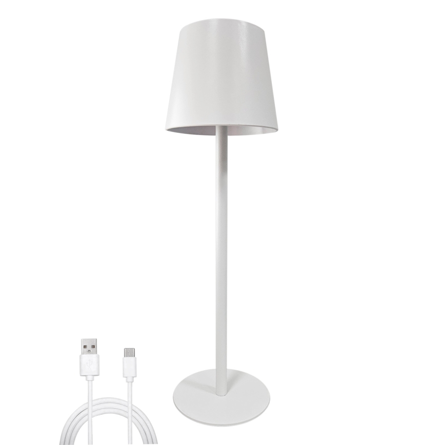 LED Димируема сензорна настолна лампа LED/5W/5V USB 1200 mAh бял