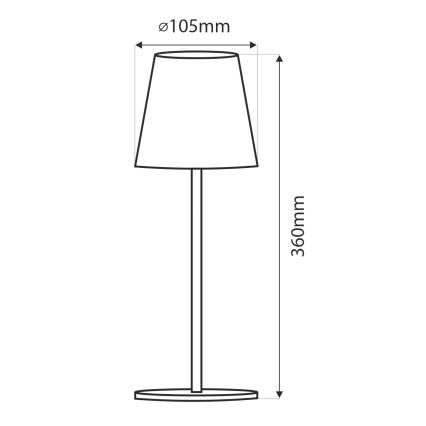 LED Димируема сензорна настолна лампа LED/5W/5V USB 1200 mAh бял