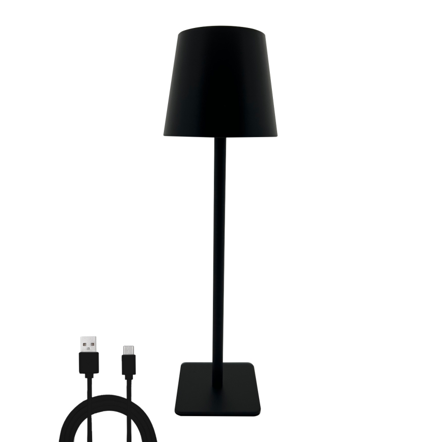 LED Димируема сензорна настолна лампа LED/5W/5V USB 1200 mAh черен