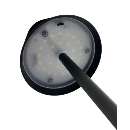 LED Димируема сензорна настолна лампа LED/5W/5V USB 1200 mAh черен