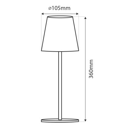 LED Димируема сензорна настолна лампа LED/5W/5V USB 1200 mAh черен
