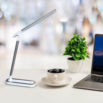 LED Димируема сензорна настолна лампа MADERA LED/7W/230V USB бял