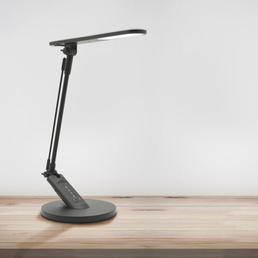 LED Димируема сензорна настолна лампа OPTIMUM LED/7W/230V USB 3000/4000/6000K черен