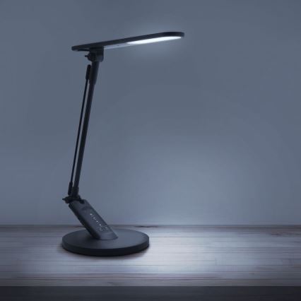 LED Димируема сензорна настолна лампа OPTIMUM LED/7W/230V USB 3000/4000/6000K черен