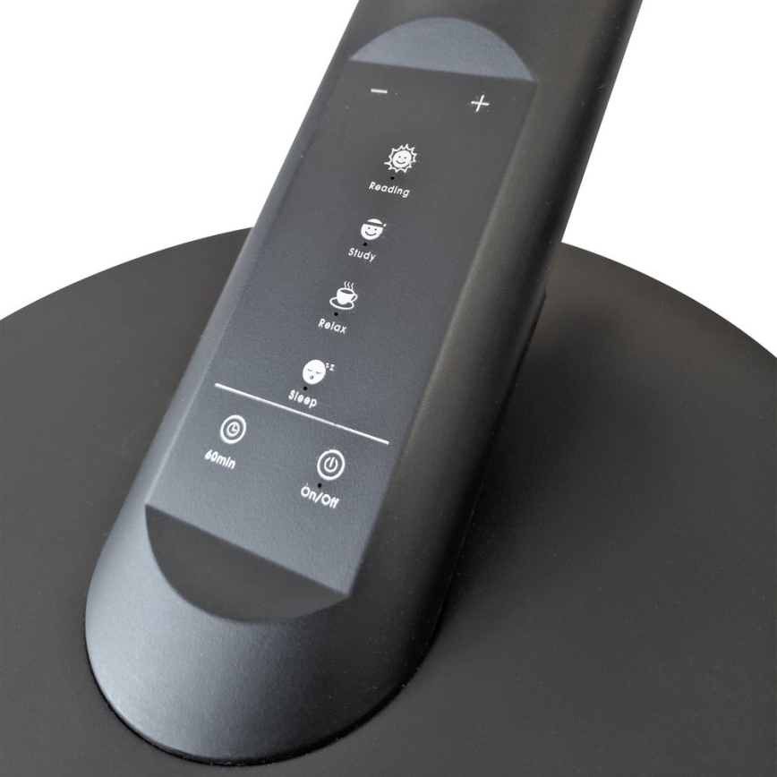 LED Димируема сензорна настолна лампа OPTIMUM LED/7W/230V USB 3000/4000/6000K черен