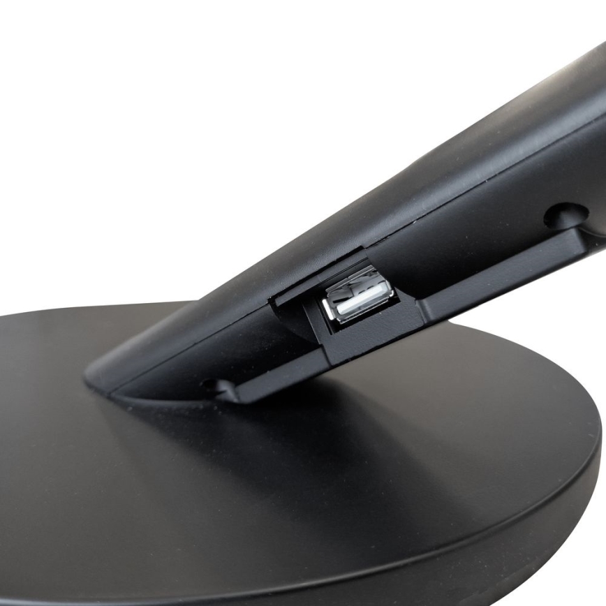 LED Димируема сензорна настолна лампа OPTIMUM LED/7W/230V USB 3000/4000/6000K черен