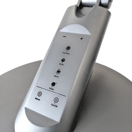 LED Димируема сензорна настолна лампа OPTIMUM LED/7W/230V USB 3000/4000/6000K сребрист