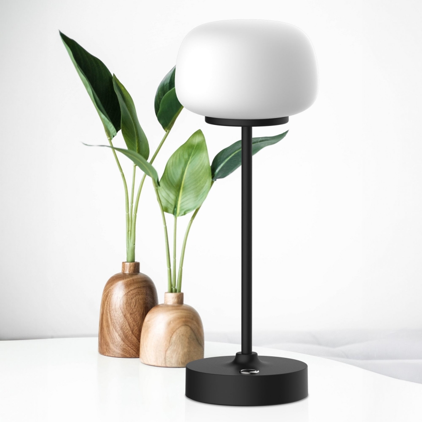 LED Димируема сензорна настолна лампа RIMINI LED/2W/5V USB 2000 mAh черен/бял