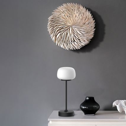 LED Димируема сензорна настолна лампа RIMINI LED/2W/5V USB 2000 mAh черен/бял