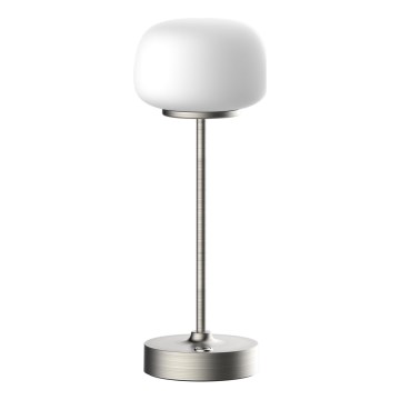 LED Димируема сензорна настолна лампа RIMINI LED/2W/5V USB 2000 mAh матов хром/бял