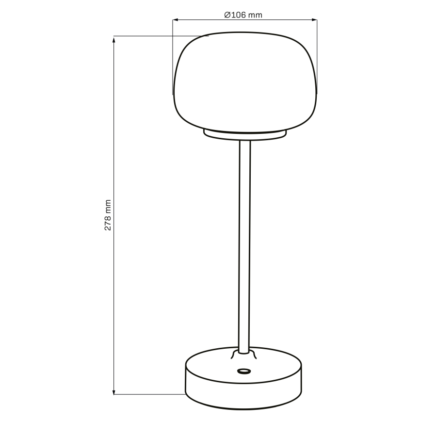 LED Димируема сензорна настолна лампа RIMINI LED/2W/5V USB 2000 mAh златист/бял