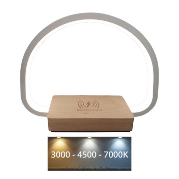 LED Димируема сензорна настолна лампа с безжично зареждане LED/10W/5V 3000/4500/7000K