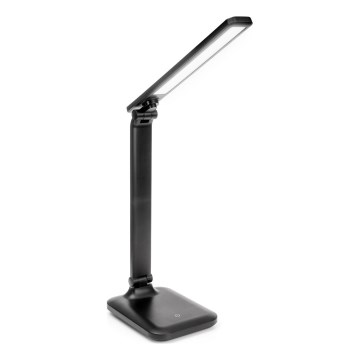 LED Димируема сензорна настолна лампа с безжично зареждане и USB порт REMUS LED/5W/230V черен