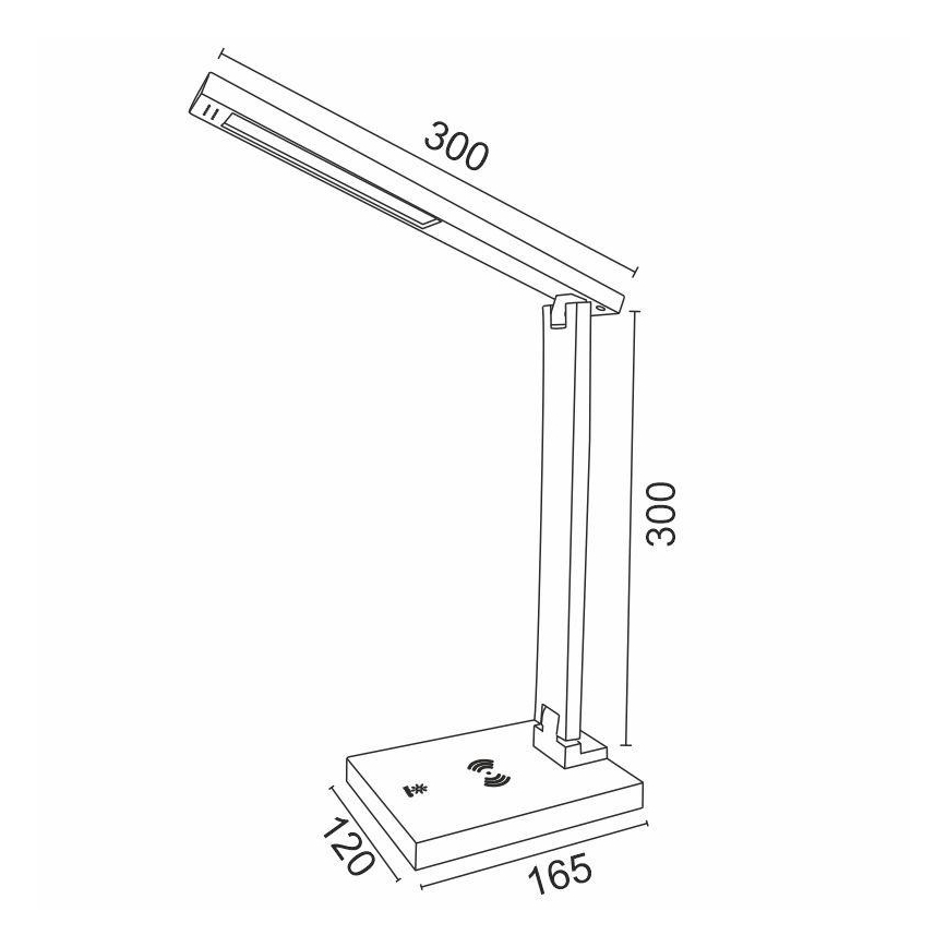 LED Димируема сензорна настолна лампа с безжично зареждане LISA LED/5W/230V + USB