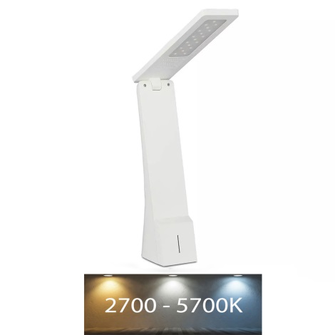 LED Димируема сензорна акумулаторна настолна лампа USB LED/4W/5V 1200 mAh 3000K/4000K/5000K бяла/златиста