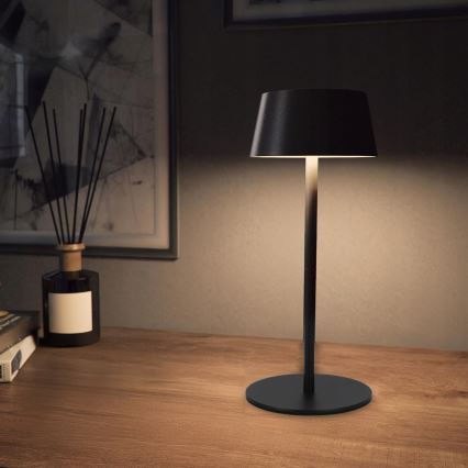 LED димируема соларна лампа с докосване LED/3W/5V USB 1800 mAh IP44 черна