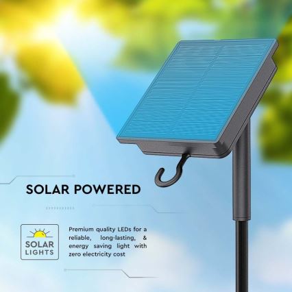 LED Димируема соларна лента LED/1,2W/3,7V 3000K IP67 1500 mAh 5m + дистанционно управление