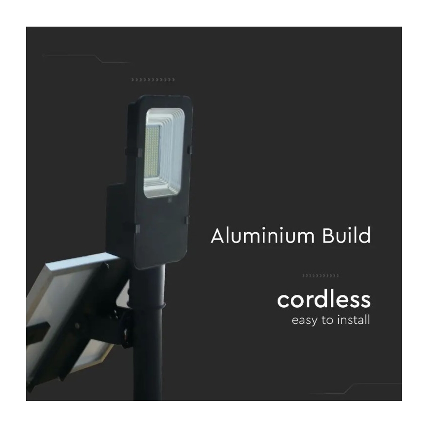 LED регулируема соларна улична лампа LED/50W/6,4V 4000K IP65 50000 mAh + дистанционно управление