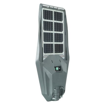LED Димируема соларна улична лампа със сензор за движение и здрач KERS LED/300W/3,2V 6500K 8000 mAh IP65 сив + дистанционно управление