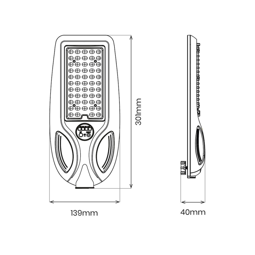Димируема LED соларна улична лампа със сензор VENICE LED/50W/3,2V 4000 mAh IP65 черна + дистанционно управление