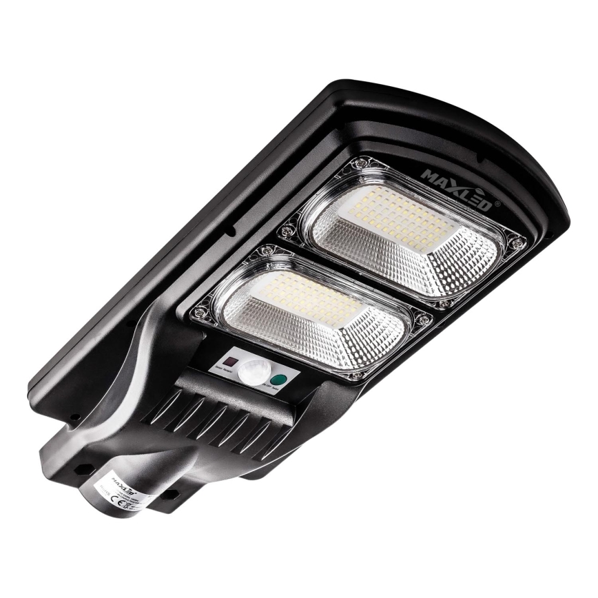 LED Димируема соларна улична лампа със сензор LED/120W/6V 6500K IP65 черен + дистанционно управление