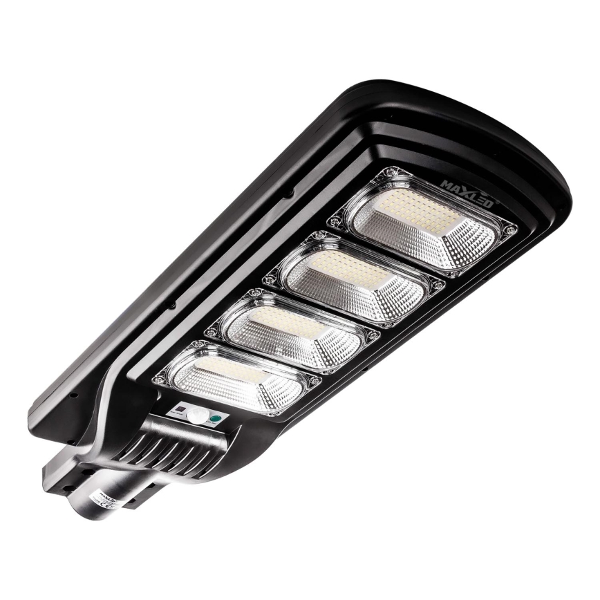 LED Димируема соларна улична лампа със сензор LED/240W/6V 6500K IP65 черен + дистанционно управление