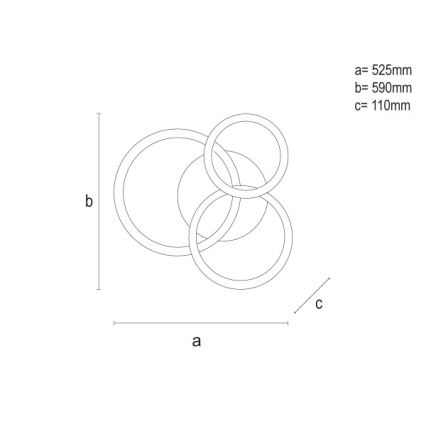 LED Димируема таванна лампа LED/90W/230V 3000-6500K + дистанционно управление