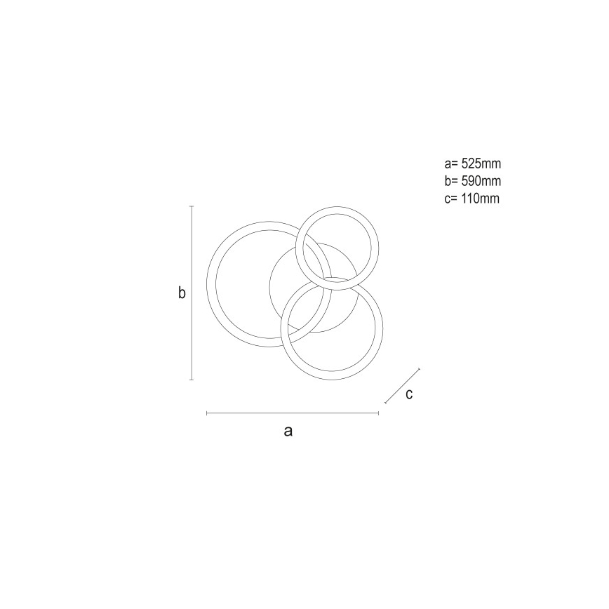 LED Димируема таванна лампа LED/90W/230V 3000-6500K + дистанционно управление