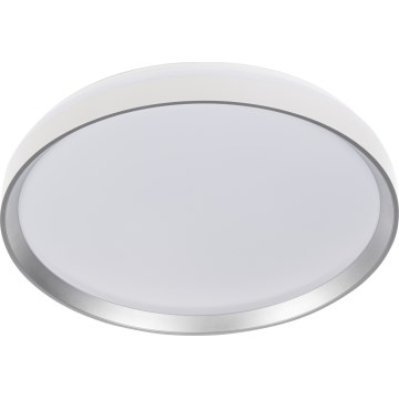 LED димируема таванна лампа LIXAN LED/65W/230V 3000-6500K диам. 48,6 cm бял/сребрист + дистанционно управление