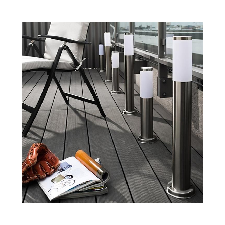 LED димируема външна лампа LIVIA 1xE27/6W/230V 2700-6500K Wi-Fi 100 cm IP44 сребриста
