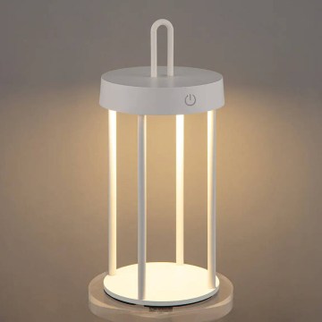 LED димируема външна презареждаема сензорна настолна лампа GENTLE LED/1,5W/3,7V 3000 mAh IP44 бяла