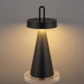 LED димируема външна презареждаема сензорна настолна лампа HALO LED/1,5W/3,7V 3000 mAh IP44 черна