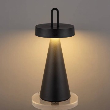 LED димируема външна презареждаема сензорна настолна лампа HALO LED/1,5W/3,7V 3000 mAh IP44 черна