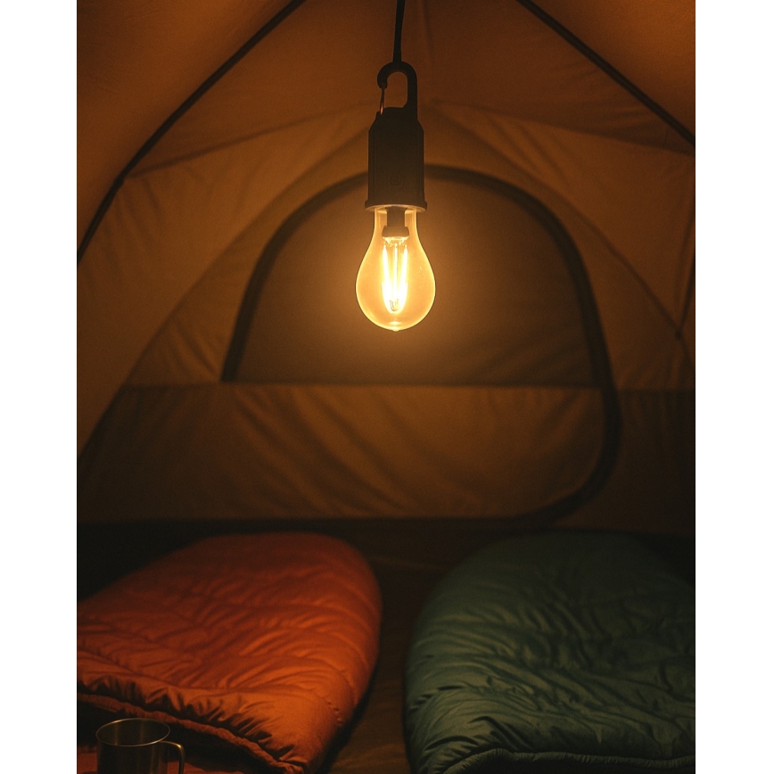 LED димируема външна висяща презареждаема лампа LED/3W/5V 400 mAh IP44