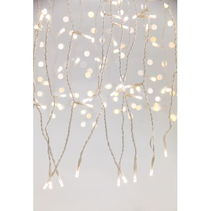 LED коледна завеса за външна употреба с възможност за затъмняване CURTAIN 360xLED/8,4W/230V 2x2 m IP44 топла бяла + дистанционно управление