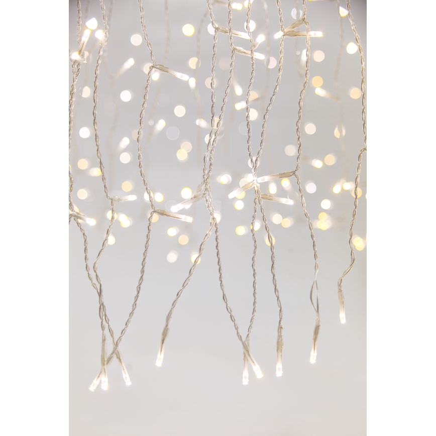 LED коледна завеса за външна употреба с възможност за затъмняване CURTAIN 360xLED/8,4W/230V 2x2 m IP44 топла бяла + дистанционно управление