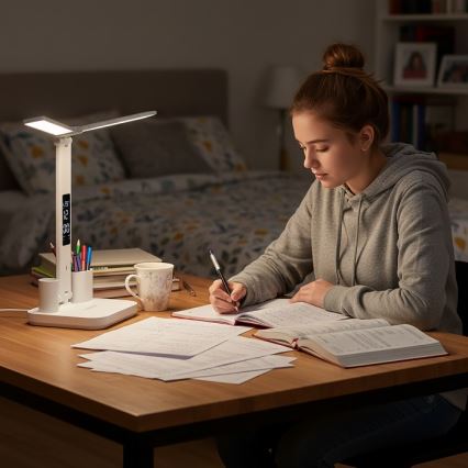 Димируема презареждаема настолна LED лампа NOBLITE P LED/5W/5V 3000/4000/6000K 2200 mAh бяла