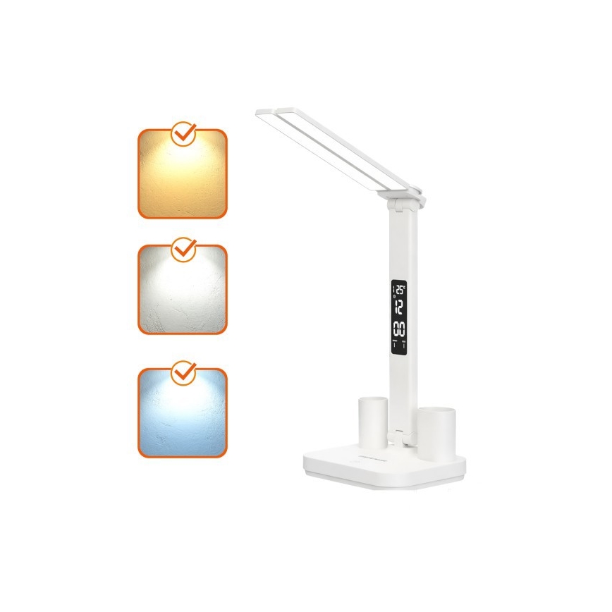 Димируема презареждаема настолна LED лампа NOBLITE P LED/5W/5V 3000/4000/6000K 2200 mAh бяла