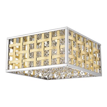LED Димируема кристална лампа COLUMBUS LED/20W/230V златиста/хром