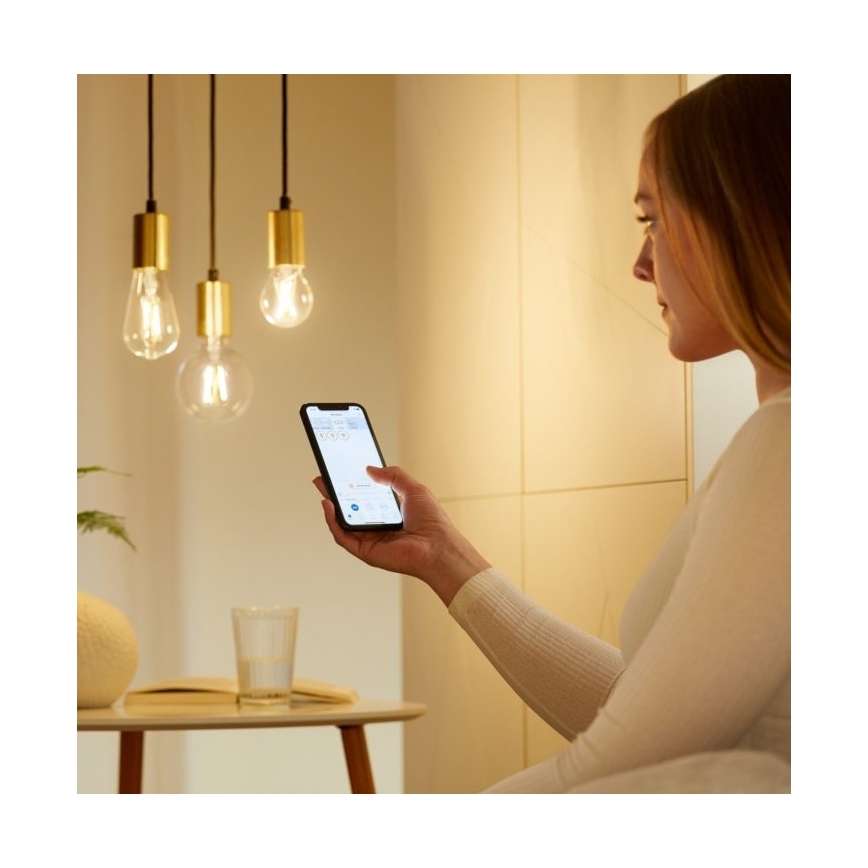 LED Димируема крушка FILAMENT A60 E27/6,7W/230V 2700-6500K CRI 90 Wi-Fi - WiZ