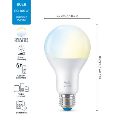 LED Димируема крушка A67 E27/13W/230V 2700-6500K CRI 90 Wi-Fi - WiZ