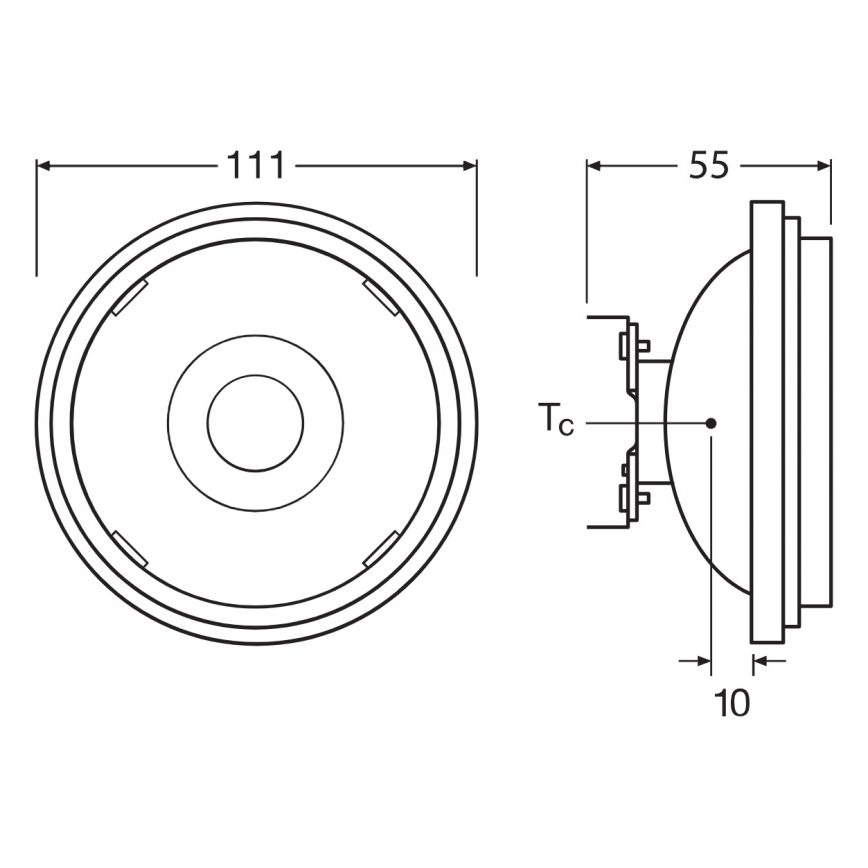 LED димируема крушка AR111 G53/7,2W/12V 1800-2700K 24° CRI 90 - Ledvance