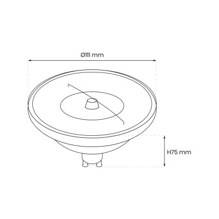 LED Димируема крушка AR111 GU10/10,5W/230V 3000K