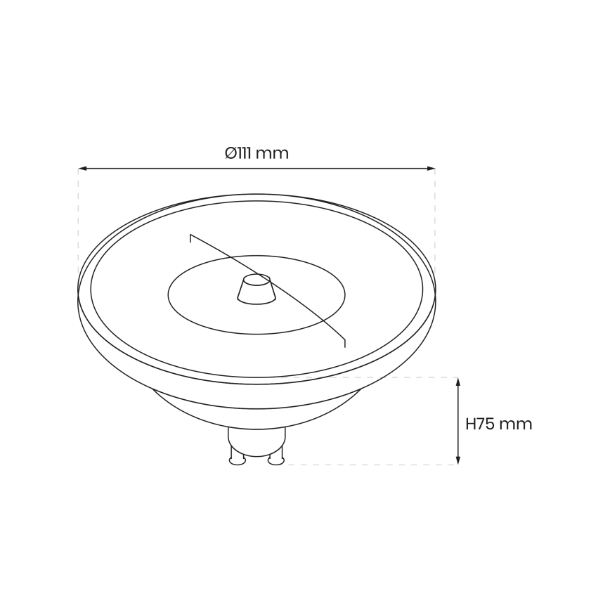 LED Димируема крушка AR111 GU10/10,5W/230V 4000K