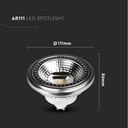 LED Димируема крушка AR111 GU10/12W/230V 4000K