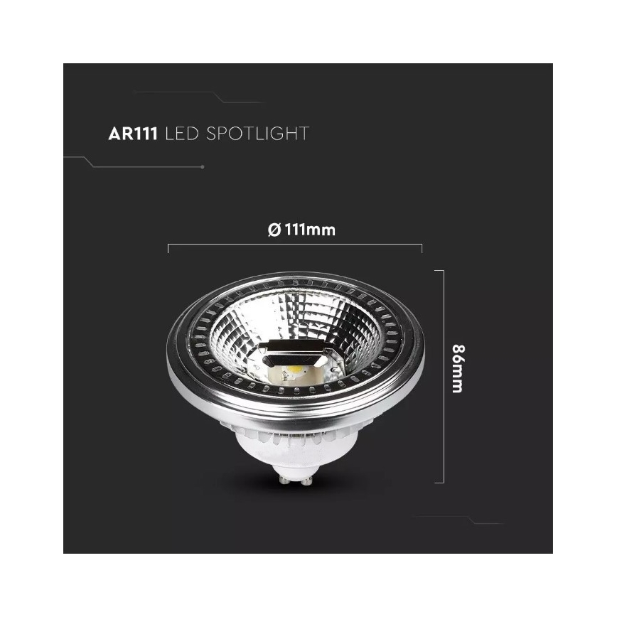 LED Димируема крушка AR111 GU10/12W/230V 4000K