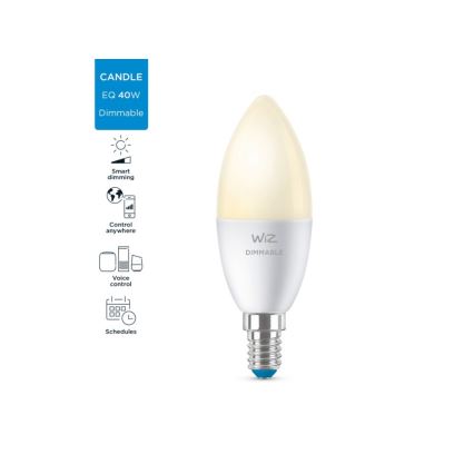 LED Димируема крушка C37 E14/4,9W/230V 2700K CRI 90 Wi-Fi - WiZ