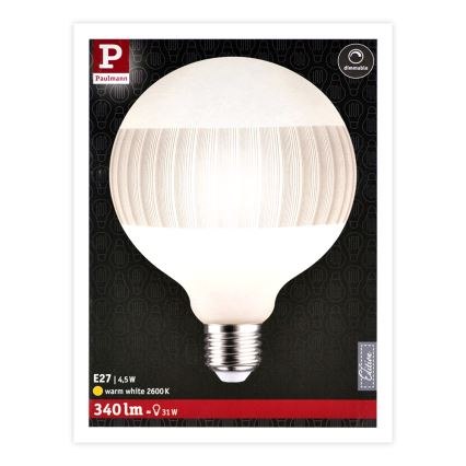 LED Димируема крушка CLASSIC G125 E27/4,5W/230V 2600K - Paulmann 28743